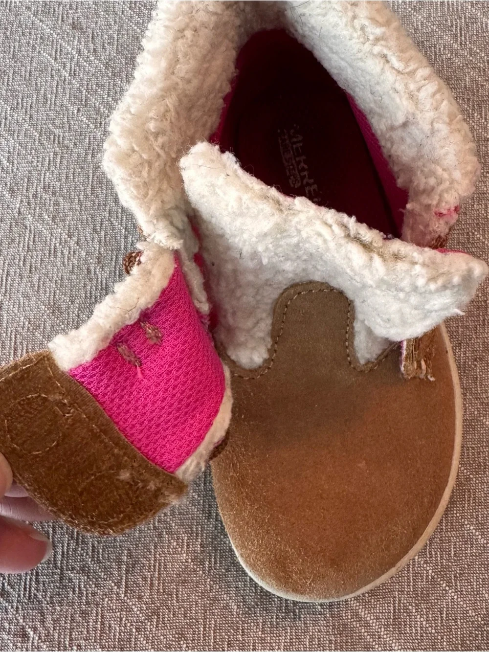 Merrell Bare Steps Kids Winter Boots US 7.5 Leather Suede Upper Faux Fur Ankle